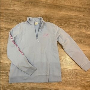 Vineyard Vines Light Blue Quarter Zip Pullover – Size S
